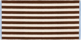 Кафява/кремава памучна хавлиена кърпа от тери 70x140 cm Gobo – noo.ma