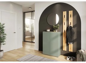 Светлозелен комплект за коридор от декор от дъб 74x200x33 cm Alviano – Germania