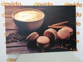 Картина на платно – Кафе с шоколадови макарони