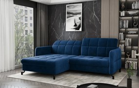 Ъглов диван Lorette-Blue Dark-Left