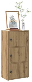 860372 vidaXL Библиотека, дъб артизан, 40x24x77 см, инженерно дърво