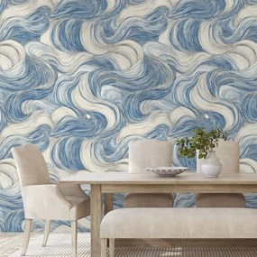 Фототапет – Сини вълни в движение