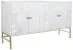 Бюфет DKD Home Decor Ромб Бял Месинг Дърво манго (157 x 43 x 84 cm)