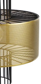 Дизайнерски висящ аплик златен с черен 30 см - Tess