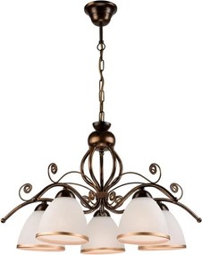 Polилей на верига RETRO II 5xE27/60W/230V черна патина