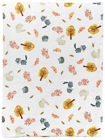 Бяло муселиново бебешко одеяло 75x100 cm Forest – Mijolnir