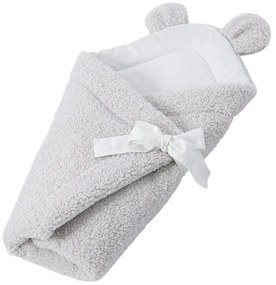 Бебешко одеяло от шерпа в цвят слонова кост 35x65 cm – Meowbaby