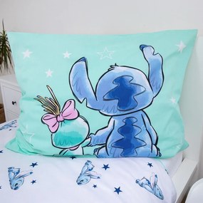 Единично памучно детско спално бельо в цвят мента 140x200 cm Lilo &amp; Stitch "Buddies" – Jerry Fabrics