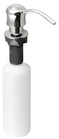 Пластмасов дозатор за сапун за вграждане в лъскаво сребристо 350 ml – Sapho