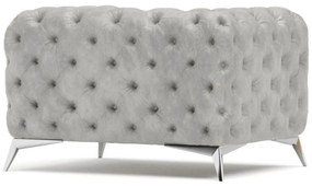 Светлосиво кадифено кресло Chelsea – Ropez