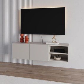 Конрад TopMebel меламинов стенен тв шкаф в цвят пясъчник 140x35x38cm