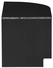 Черна модулна телевизионна масичка от борова дървесина 78x40 cm Finca - WOOOD