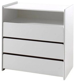 Бял детски скрин с чекмеджета Kiddy - Vipack