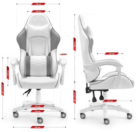Геймърски стол HC-1000 Сиво-бял