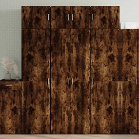 3281333 vidaXL Шкаф за съхранение, опушен дъб, 70x42,5x225 см, инженерно дърво