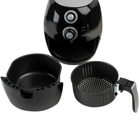 Фритюрник с горещ въздух Air Fryer Rosberg Premium RP51980C, 1600W, 2.6 литра, 80°C~200°C, Таймер, Черен