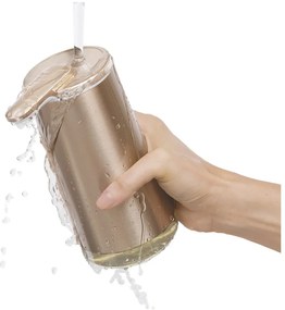 Автоматичен стоманен дозатор за сапун в златист цвят 266 ml - simplehuman
