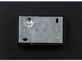 Модерен стенен аплик черен със златен интериор правоъгълен - Alone