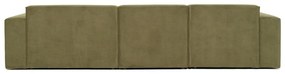 Ъглов диван от зелен велур (десен ъгъл) Sting - Scandic