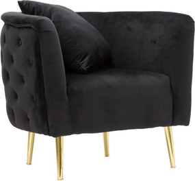 Черно кадифено кресло Bucarest – Mauro Ferretti