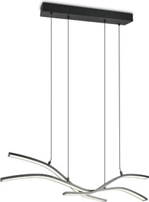 Матово черно метално LED висящо осветително тяло с дистанционно управление/затъмняващо се Spider – Trio Select