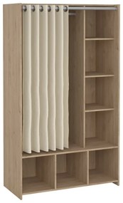 Дъбов гардероб в бяло и бежово 105x180 cm Kit - Tvilum