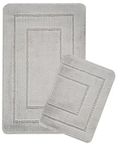Светлосиви килими за баня в комплект от 2 бр. 50x80 cm Cerceve – Foutastic