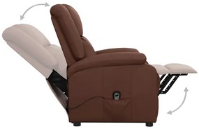 Sonata H Изправящ стол, кафяв, изкуствена кожа