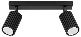 Черен прожектор 6,5x30 cm Gleam – Sollux