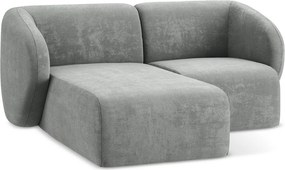 Сив шенилов ъглов диван (ляв ъгъл) Lani – Makamii