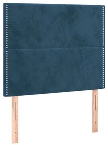 3116226 vidaXL Горни табли за легло, 2 бр, тъмносини, 80x5x78/88 см кадифе