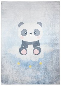 Детски килим със сладка панда върху облак Ширина: 120 см | Дължина: 170 см