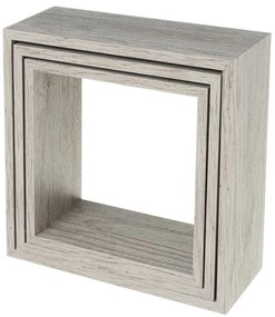 Сиви рафтове в комплект от 3 - Casa Selección