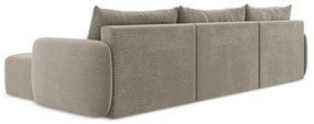 Бежов разтегателен ъглов диван с място за съхранение Kalena – Makamii