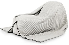 Кремав детски пуф от рипсено кадифе Cocoon 120 – SLOWDOWN