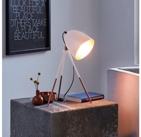 Eglo 49727 - Настолна лампа CHESTER 1xE27/60W/230V бяла/медна