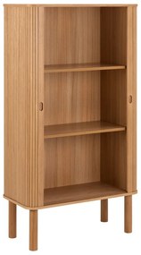 Шкафче от дъб с плъзгащи се врати в естествен цвят 80x145 cm Langley – Actona