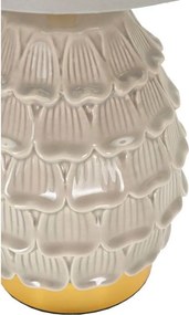 Бежова керамична настолна лампа с текстилен абажур (височина 30,5 cm) Pigny – Mauro Ferretti