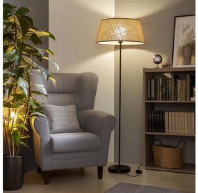 Brilagi - LED подова лампа CERIA 1xE27/40W/230V диаметър 50 см бежова/черна