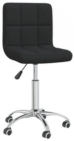 334319 vidaXL Въртящ се офис стол, черен, текстил