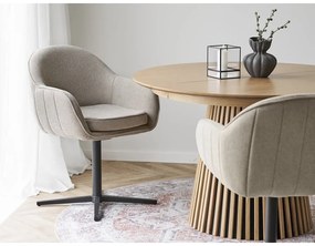 Светлосиви тапицирани трапезни столове в комплект с подлакътници 2 бр. Tamera – House Nordic