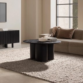 Черна кръгла масичка за кафе ø 80 cm Lua – MOME