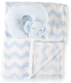 Cangaroo  -  Бебешко одеяло 90/75 cm с възглавница Sammy син