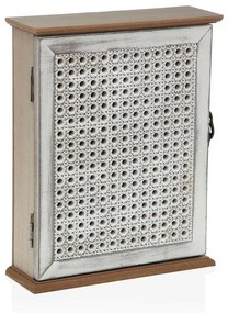Шкаф за ключове Versa Бял Дървен MDF 7 x 27 x 21,5 cm
