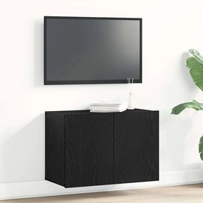 862194 vidaXL ТВ шкаф, черен дъб, 60x30x41 см, инженерно дърво