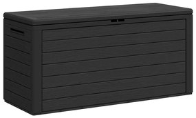 49445 vidaXL Градински сандък за съхранение, антрацит, 116x44x55 см