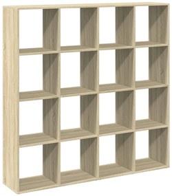 3310291 vidaXL Библиотека, дъб сонома, 137,5x29x137,5 см, инженерно дърво