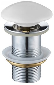 Mexen клик-клак кръгъл, бял керамичен мат - 79910-01