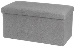 Сива табуретка от прежда с примки от букле Folding – Casa Selección