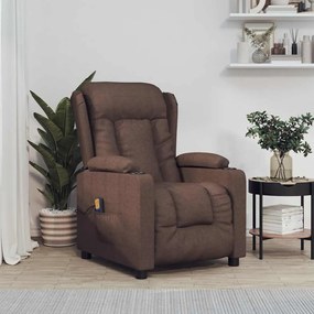 339062 vidaXL Масажен стол, кафяв, текстил